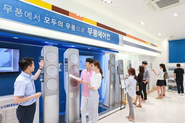 삼성전자 에어컨 판매 호조를 이끈 무풍에어컨. 제공 | 삼성전자