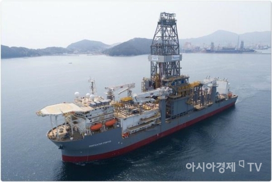 대우조선해양이 건조해 인도한 트랜스오션사 드릴쉽．제공ㅣ대우조선해양.