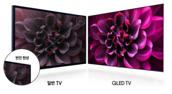QLED TV는 잔상과 번인으로부터 자유롭다는 삼성전자 측의 설명. 출처| 삼성전자 뉴스룸