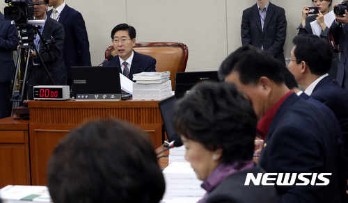 지난 12일 오전 서울 영등포구 여의도 국회에서 진행된 보건복지위원회 보건복지부(질병관리본부 포함) 국정감사를 양승조 의원장이 주재하고 있다. [사진=뉴시스]