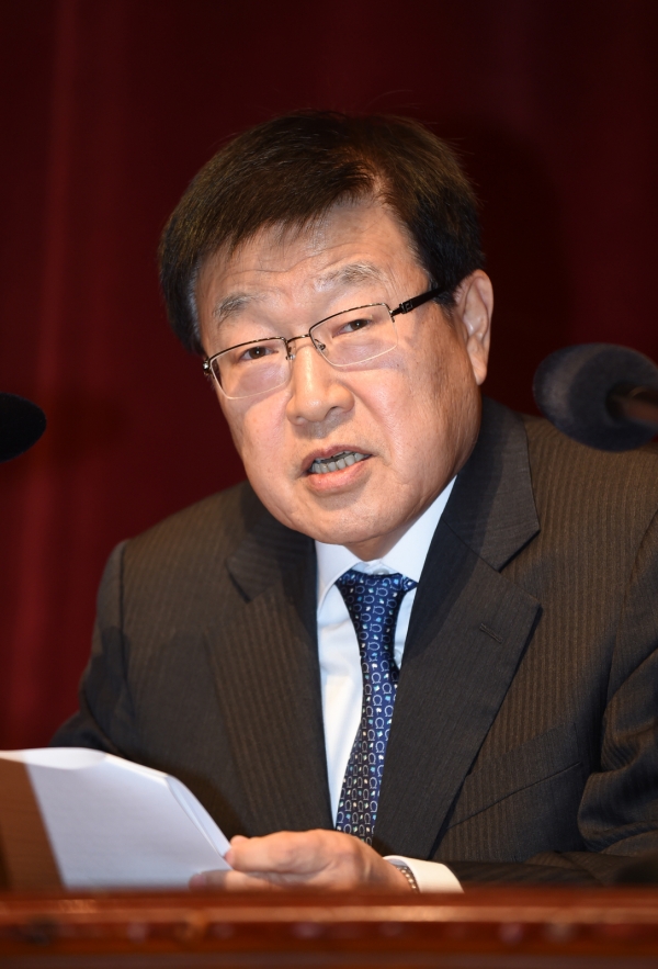 한국무역협회는 16일 오전 서울 삼성동 코엑스에서 임시총회를 개최하고 김영주 전 산업자원부 장관을 제29대 회장으로 선출했다. 제공 | 한국무역협회