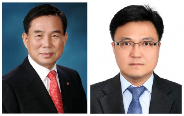 롯데케미칼 허수영 부회장(좌측), LC USA 황진구 대표(우측). 출처| 롯데그룹