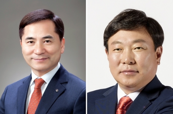왼쪽부터 김경룡 DGB금융지주 부사장과 박명흠 대구은행 부행장/사진제공=DGB대구은행