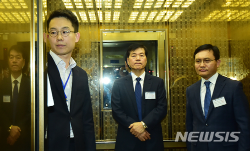 감리위 출석하는 김태한 삼성바이오로직스 대표이사. [사진=뉴시스]