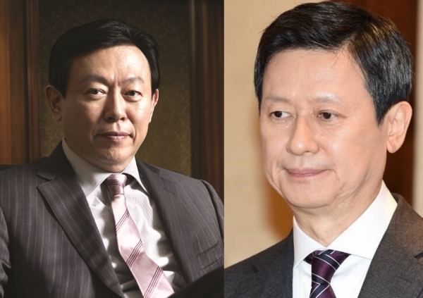 신동빈 롯데그룹 회장(사진 왼쪽), 신동주 전 일본 롯데홀딩스 부회장