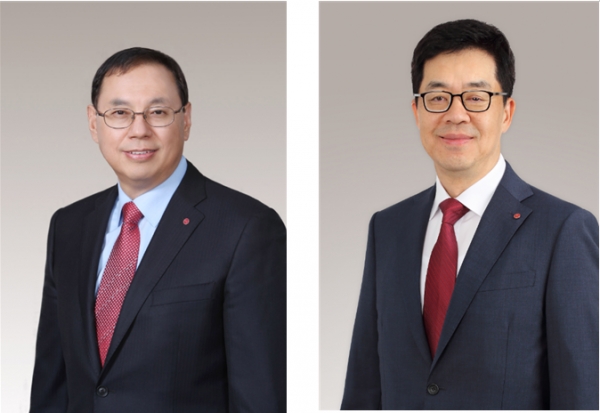 왼쪽 조성진 부회장, 오른쪽 박일평 사장. 사진=LG전자