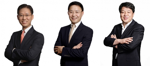 (왼쪽부터) 조창현 (주)신세계사이먼 대표, 임병선 ㈜까사미아 대표, 김홍극 ㈜신세계TV쇼핑 대표 내정자 [사진=신세계그룹]