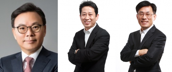 (왼쪽부터) 이길한 (주)신세계인터내셔날 코스메틱부문 대표, 김운아 ㈜신세계푸드 제조서비스부문 대표, 성열기 ㈜신세계푸드 매입유통부문 대표 내정자 [사진=신세계그룹]