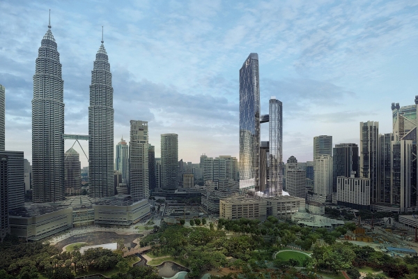 쌍용건설이 수주한 말레이시아 쿠알라룸푸르 옥슬리타워 조감도 (사진제공-쌍용건설)