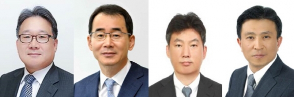 김창학 현대엔지니어링 사장(왼쪽부터), 이화원 기아타이거즈 대표이사, 김윤구 현대·기아차 인사실장(부사장), 윤승규 기아차 북미권역본부장(부사장) [사진=현대자동차그룹]
