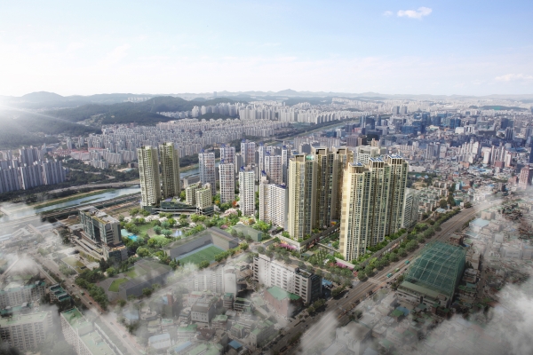 롯데캐글 골드파크 전체 조감도 (사진제공-롯데건설)