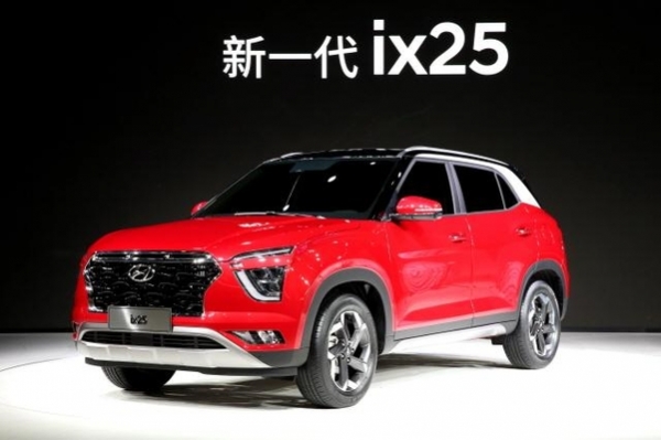 현대차가 16일 개막한 2019 상하이 모터쇼에서 공개한 신형 ix25 [사진=현대자동차]