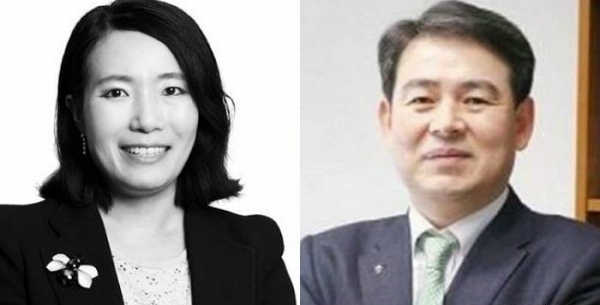 KB증권 대표 박정림, 김성현(왼쪽부터)