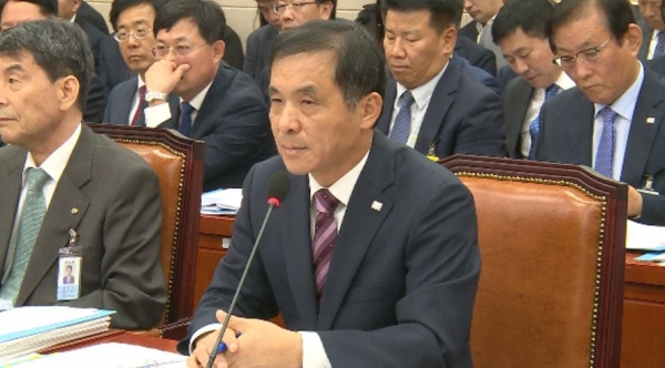 위성백 예금보험공사 사장이 14일 국회에서 열린 정무위원회 국정감사에서 발언하고 있다. [사진=팍스경제TV]