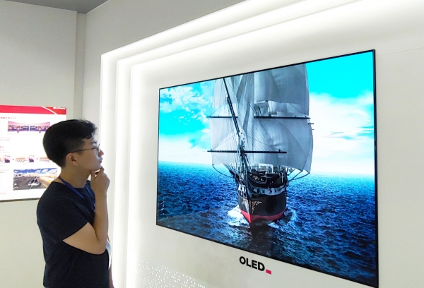 LG디스플레이의 OLED TV용 패널 (사진제공-LG디스플레이)