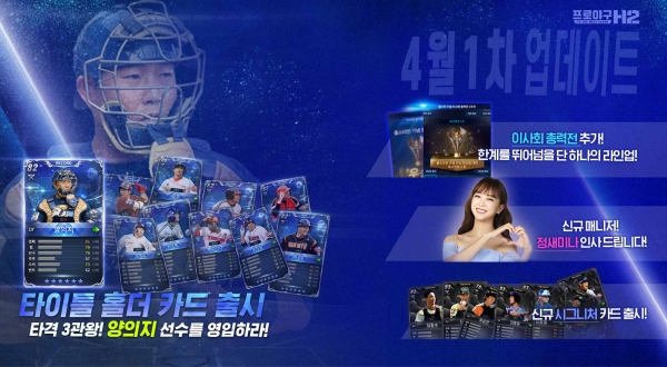 엔씨소프트, 프로야구 H2, '타이틀 홀더' 등급 선수 업데이트