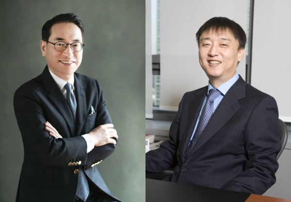 홍원표 삼성SDS 대표이사 사장(좌), 이준호 NHN 회장(우)