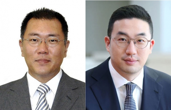 정의선 현대자동차 수석부회장과 구광모 LG그룹 회장.[자료제공: 각 사]