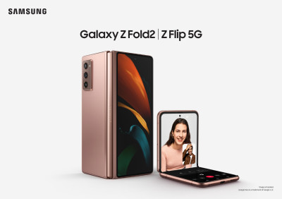 삼성전자 폴더블폰 '갤럭시 Z 폴드2'와 '갤럭시 Z 플립 5G' 제품 이미지.[자료제공: 삼성전자]