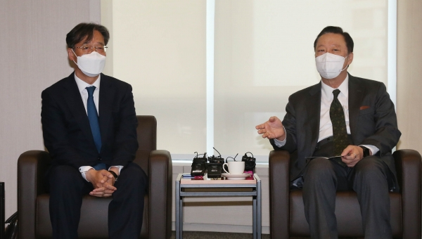 박용만 대한상의 회장이 모두발언을 하고 있다.[자료제공: 대한상의]
