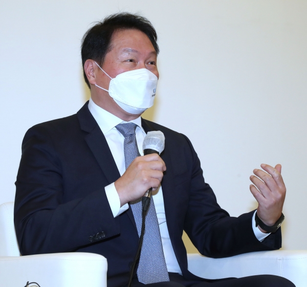 최태원 대한상의 회장이 인사말을 하고 있다. [사진: 대한상의 제공]