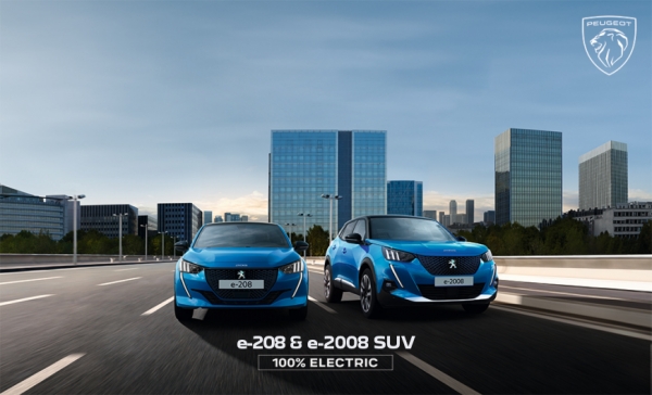 푸조 2022년식 'e-208'과 'e-2008 SUV' 모습 [사진제공=푸조]