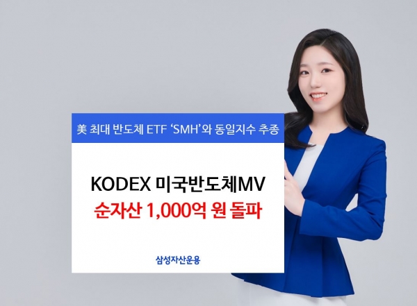 삼성자산운용은 13일, ‘KODEX 미국반도체MV ETF’가 순자산 1,000억 원을 돌파했다고 밝혔다. [사진제공=삼성자산운용]