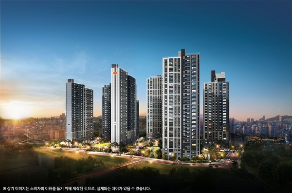 e편한세상 제물포역 파크메종 투시도. [사진제공=DL건설]