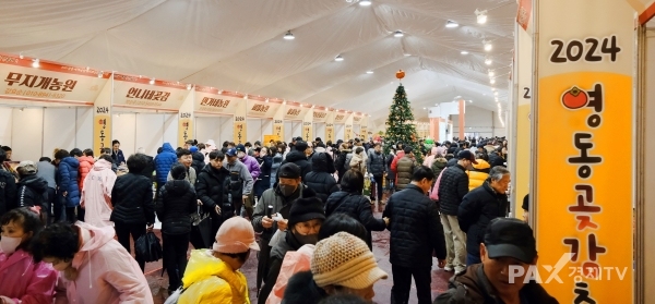 충북 영동군은 '2024 영동 곶감 축제'가 지난 19일부터 21일까지 10만여 명의 관광객이 찾은 가운데 성황리에 막을 내렸다고 밝혔다. [사진제공=영동군]