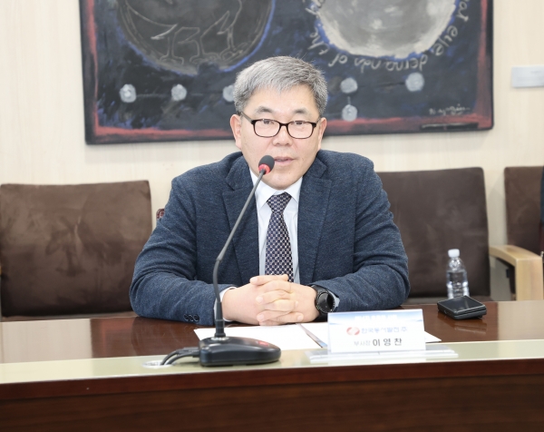 이영찬 동서발전 사업부사장이 에너지효율화 사업 준공식에서 발언하고 있는 모습 [사진=동서발전]