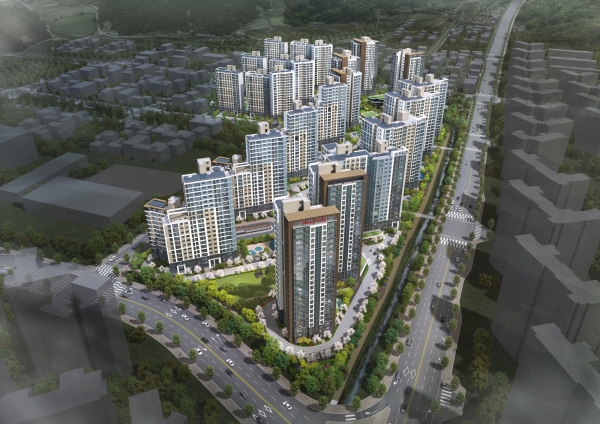 힐스테이트 죽림더프라우드 조감도. [사진제공=현대건설]