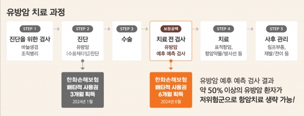 유방암 환자 치료 과정 [사진제공=한화손해보험]