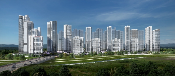 '힐스테이트 도안리버파크' 전체 투시도 [사진제공=현대건설]