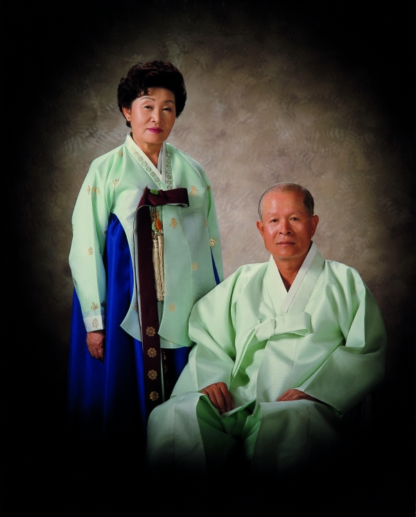 故 허준구 GS건설 명예회장과 함께 한 故 구위숙 여사 [사진=GS그룹]