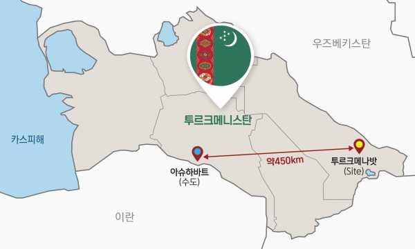 투르크메나밧 미네랄비료 플랜트 위치도 (1)