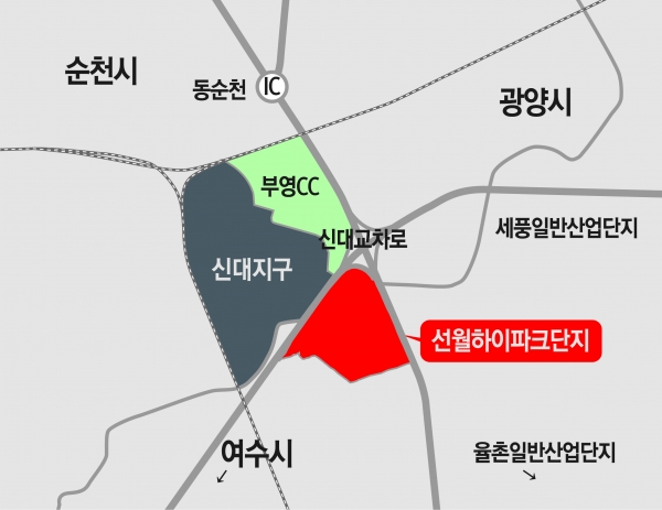 위치도_선월하이파크단지