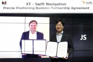 KT, 초정밀 측위 사업 본격화..."스위프트 내비게이션사와 사업 협력 계약"