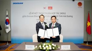 ㈜두산, 베트남 하이정성과 '전자소재 생산 협력 업무협약' 체결