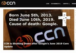 암호화폐 미디어 CCN 폐쇄