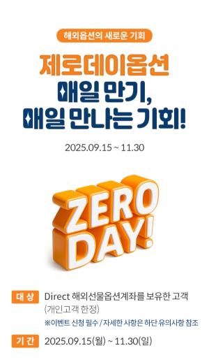 미래에셋증권, 미국지수옵션 초단기 상품 ‘제로데이옵션’ 이벤트 실시